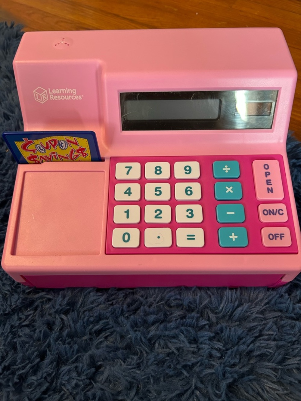 Learning Resources Pink Toy Cash Register - Kids Learning Calculator